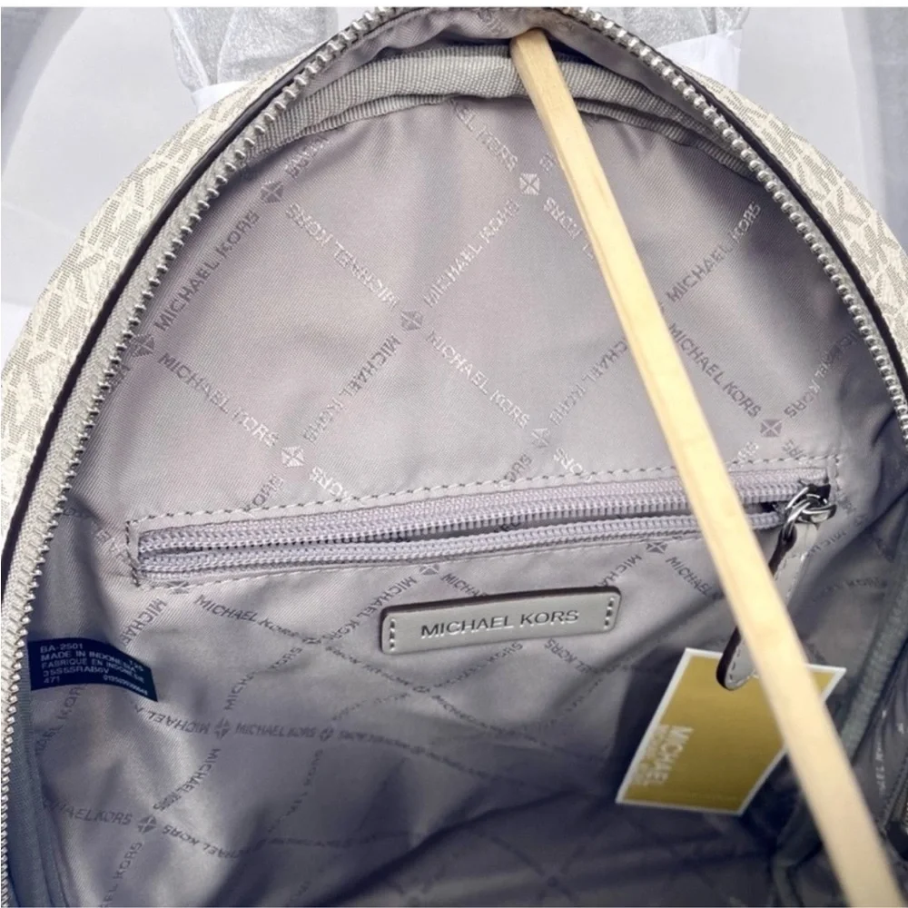 MICHAEL KORS Rhea Medium Color-Block Signature Logo Backpack